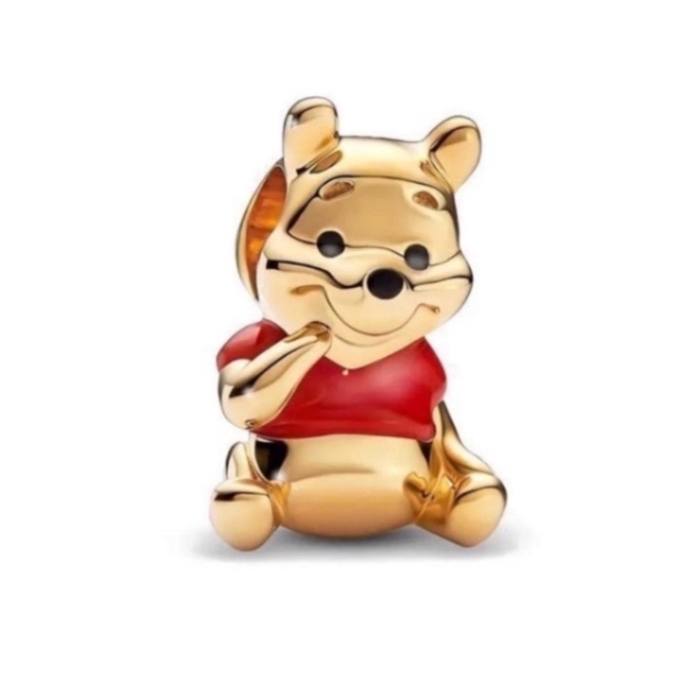 Disney Winnie the Pooh Bear gold Charm